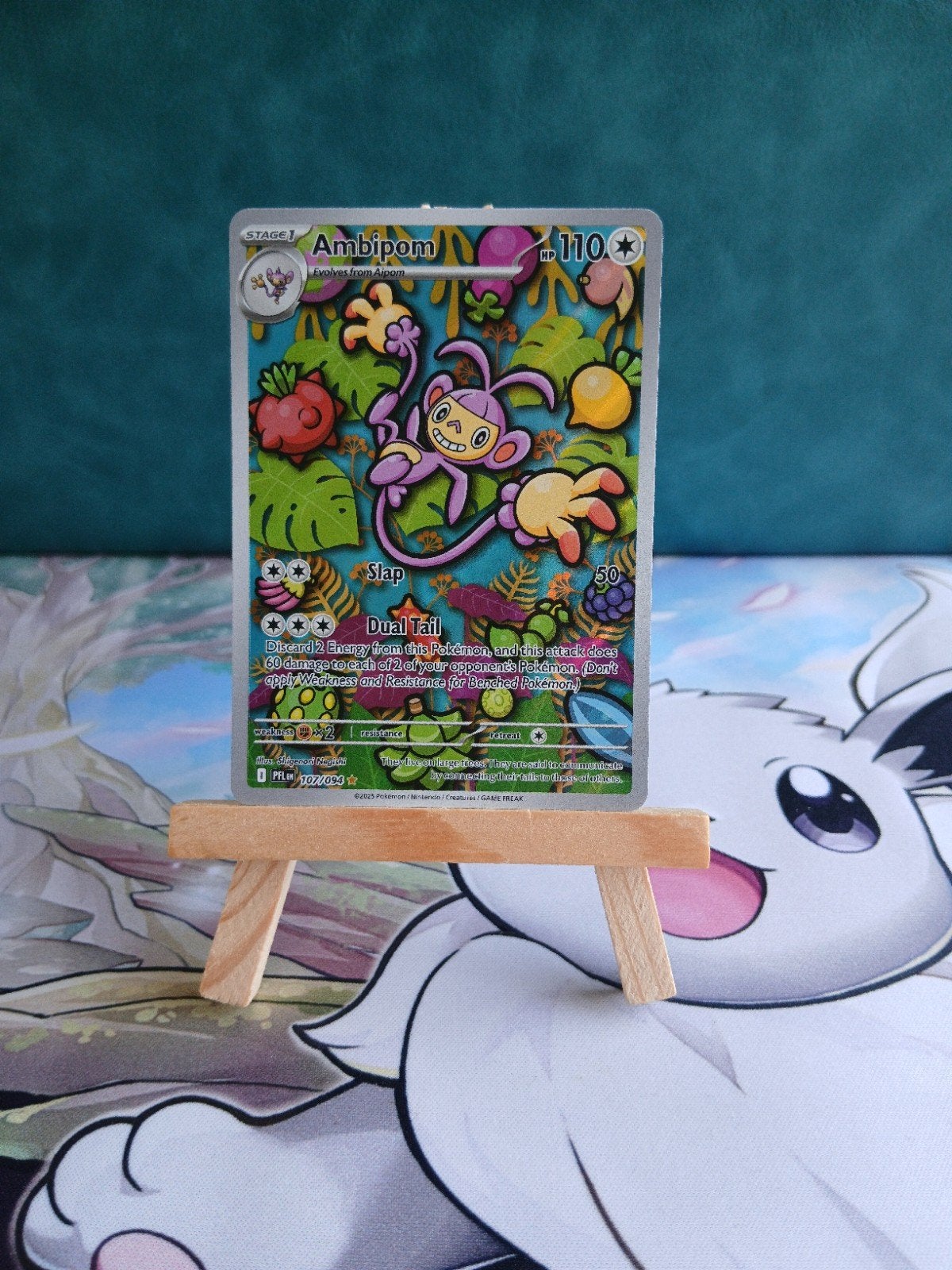 Ambipom #107/094 Pokémon Phantasmal Flames, Verzenden, Nieuw, Losse kaart, Foil