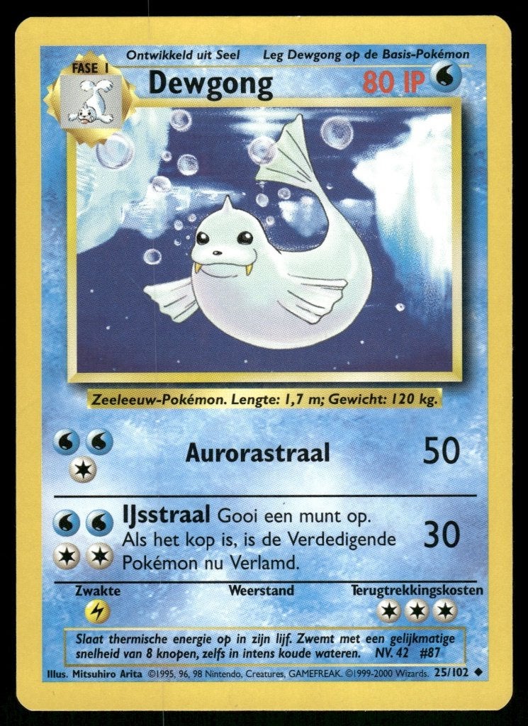 Dewgong 25/102 - Base (NL) (NM), Verzenden, Gebruikt