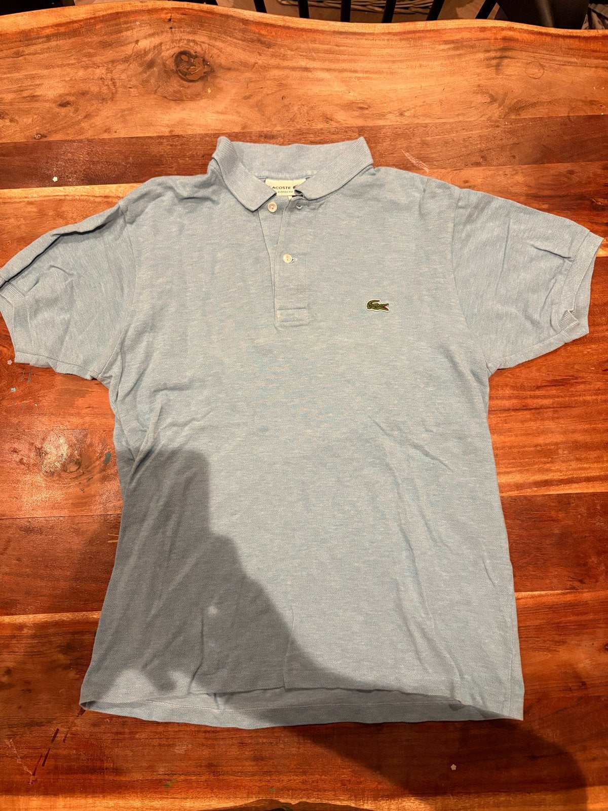 Originele Lacoste Polo - Lichtblauw - Classic Fit, Ophalen of Verzenden, Nieuw, Maat 46 (S) of kleiner, Blauw