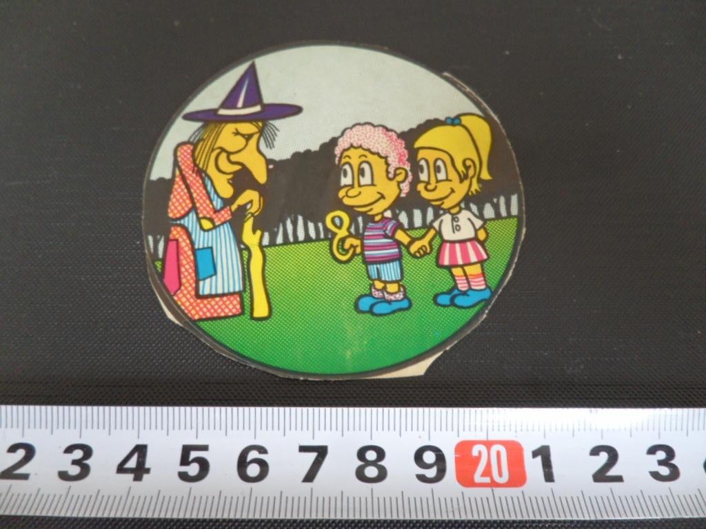 sticker strip sprookje Hans en Grietje heks, Verzamelen, Stickers, Ophalen, Zo goed als nieuw