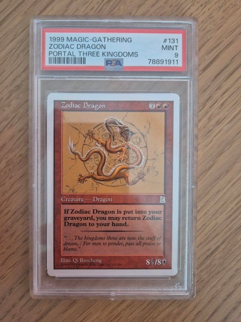 Zodiac Dragon psa 9 - Portal Three Kingdoms, Ophalen of Verzenden, Nieuw, Losse kaart