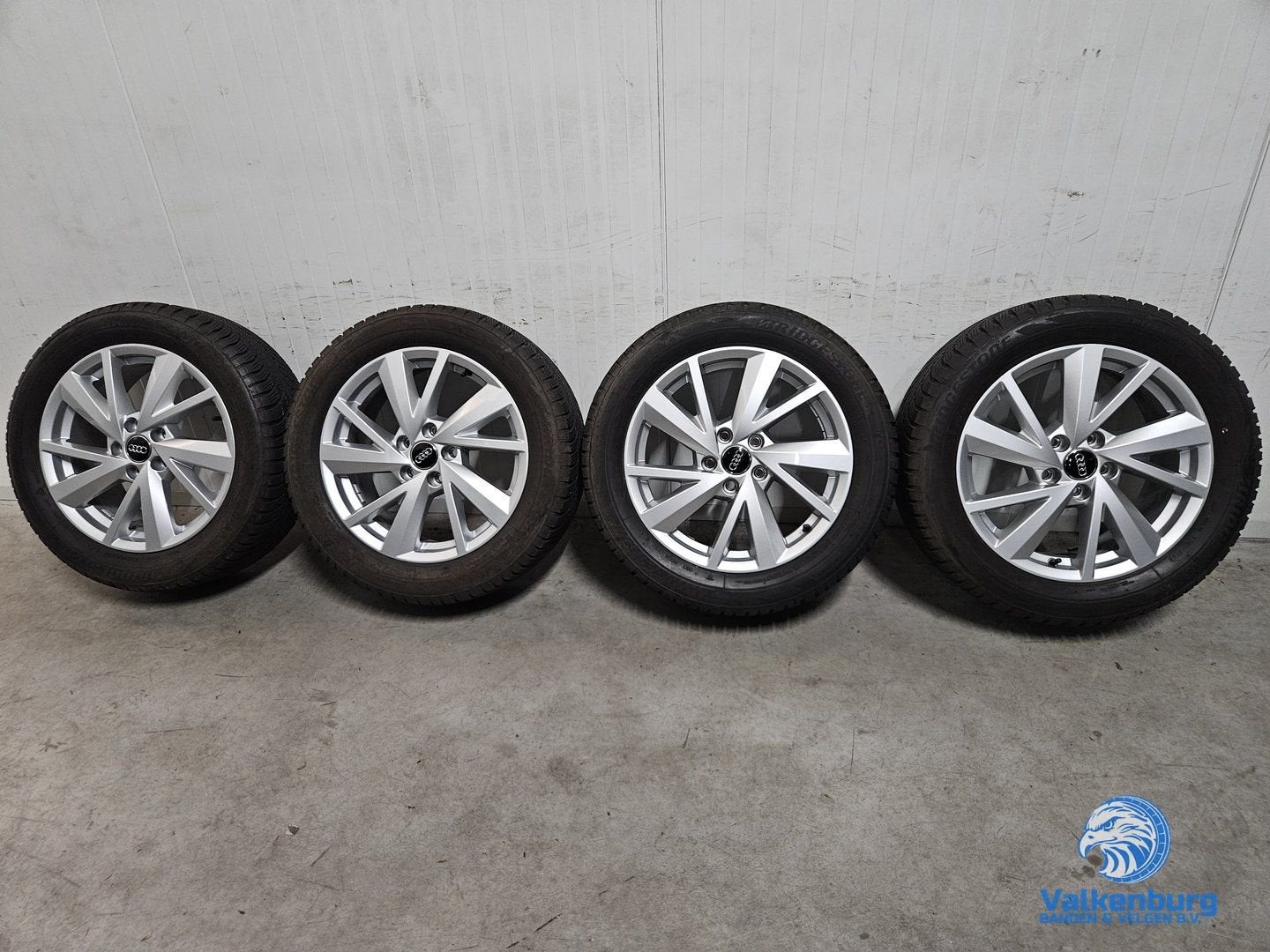 7-8mm! Originele Audi Q2 81A 17 inch velgen 5x112 winterband, -, -, Banden en Velgen, 17 inch