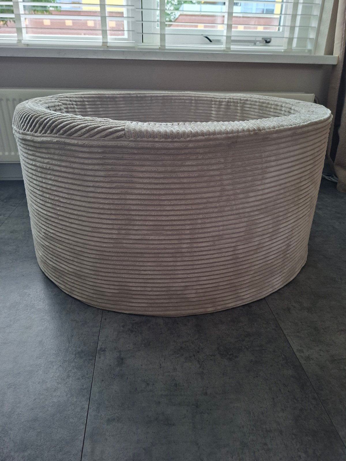Moje Ballenbak 90x40 cm - Beige Ribstof, Ophalen, Zo goed als nieuw, Overige typen