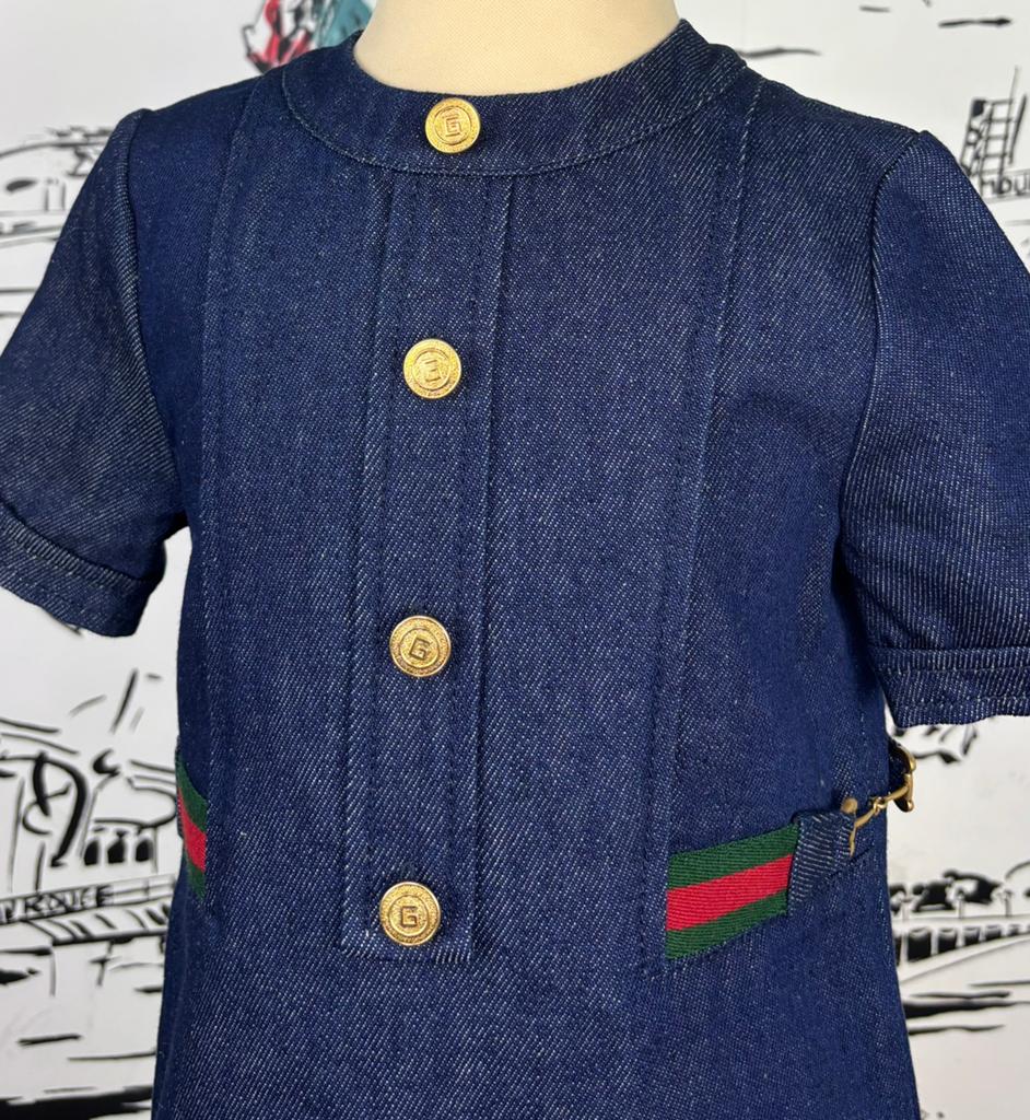 Gucci denim jurk met horsebits maat 4 NIEUW (695 euro), Customercare@gucci.com, Jurk of Rok, Gucci, Verzenden