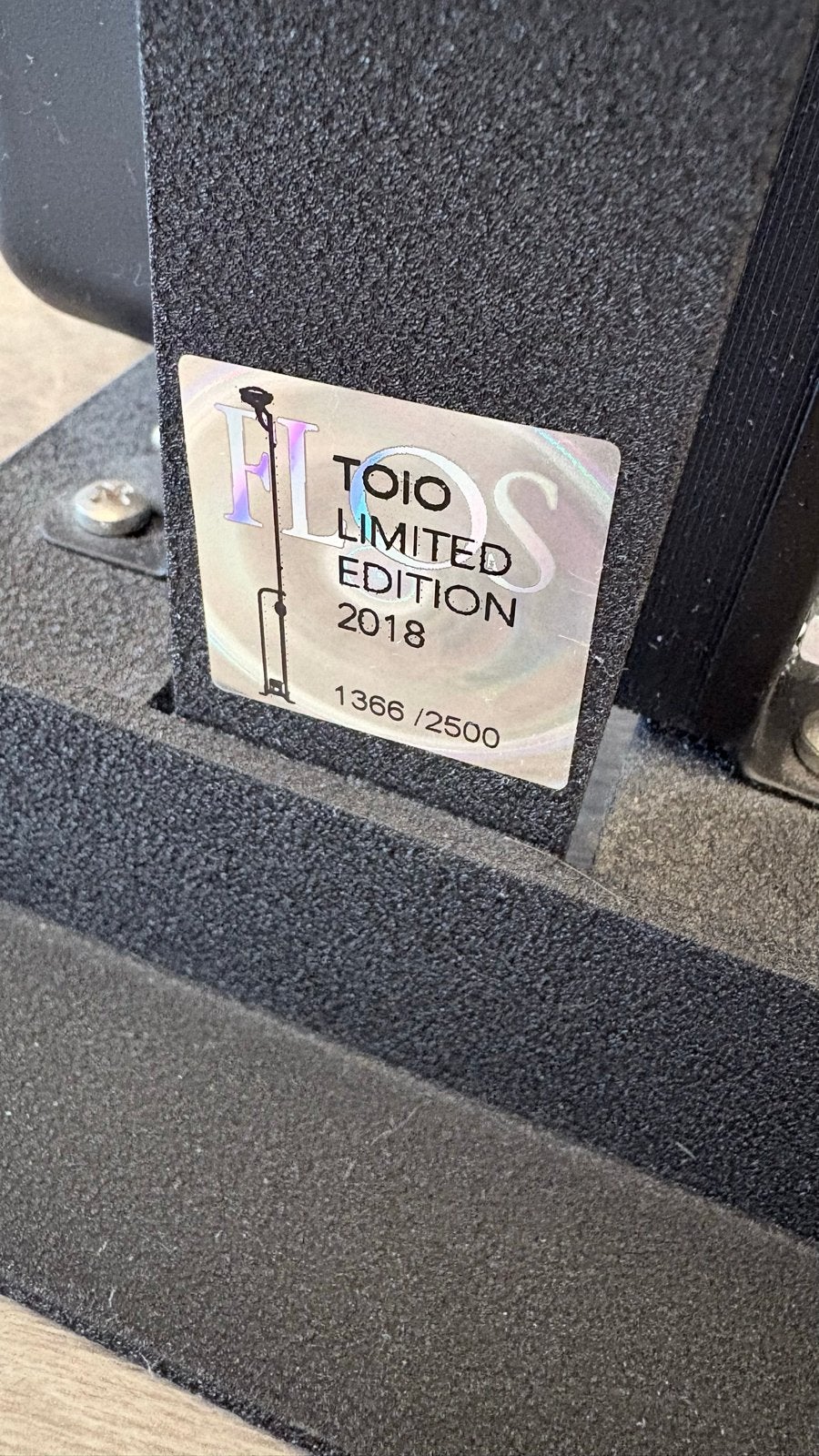 FLOS TOIO Vloerlamp Zwart Limited Edition 2018 Castiglioni, Ophalen, Overige fittingen, Zo goed als nieuw, Metaal