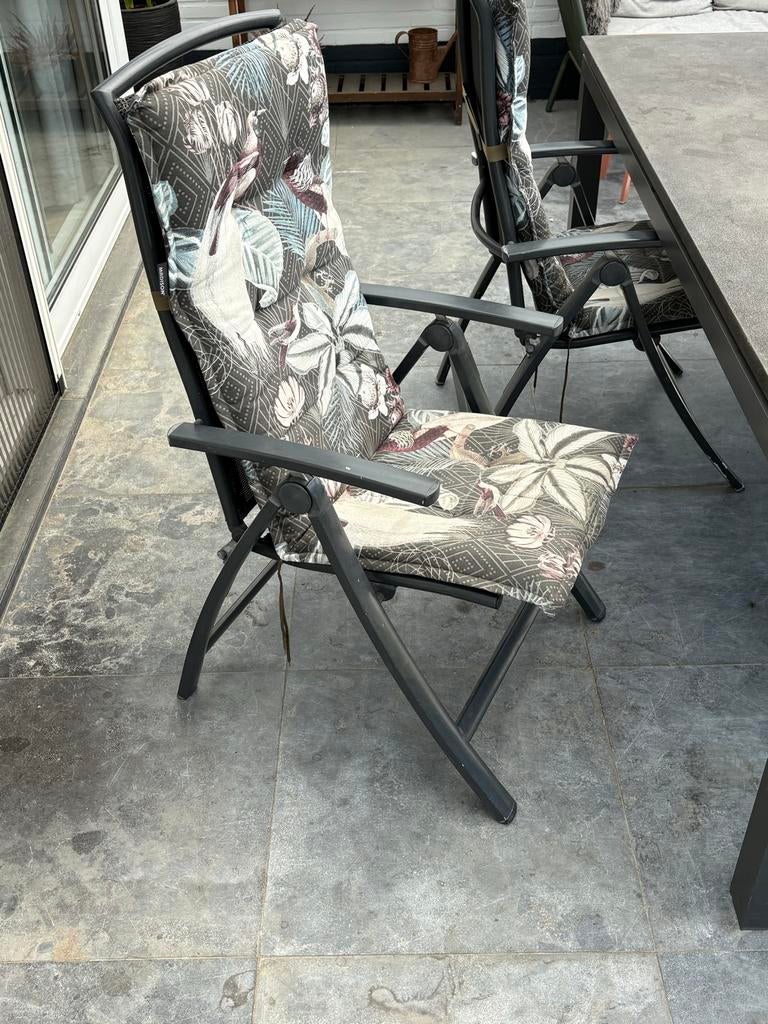 Zware Antraciet Stenen Tuintafel 2.20m x 1.00m, Ophalen, Gebruikt, Rechthoekig, Overige materialen