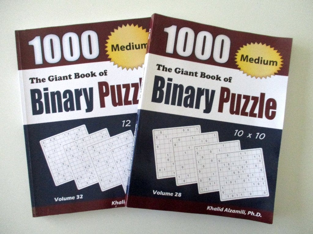 Binair puzzelboek Binaire puzzelboeken Khalid Alzamili, Ophalen of Verzenden, 500 t/m 1500 stukjes, Zo goed als nieuw, Puzzelboek