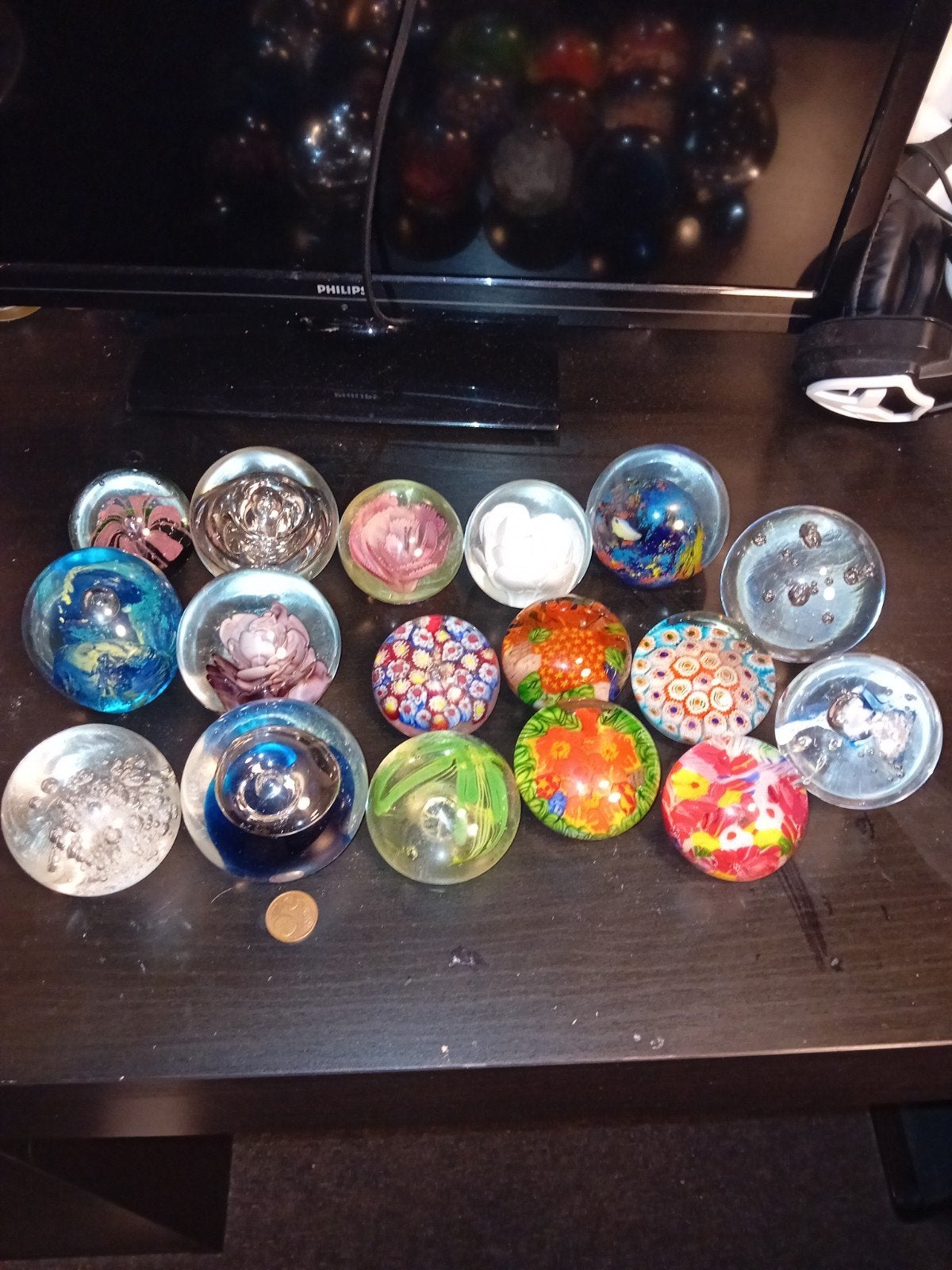 17 decoratieve glazen bollen - diverse ontwerpen, Ophalen