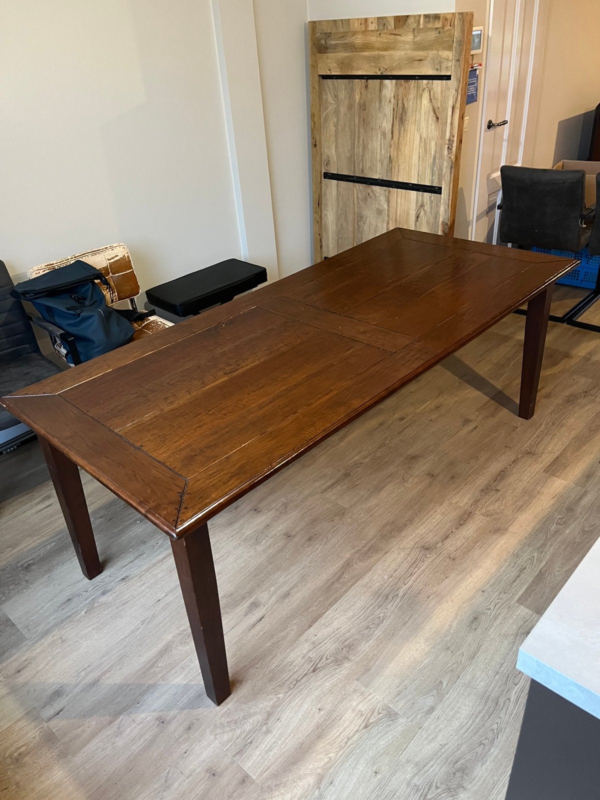 Eettafel 90 x 220, Huis en Inrichting, Ophalen, Gebruikt, 200 cm of meer, 50 tot 100 cm