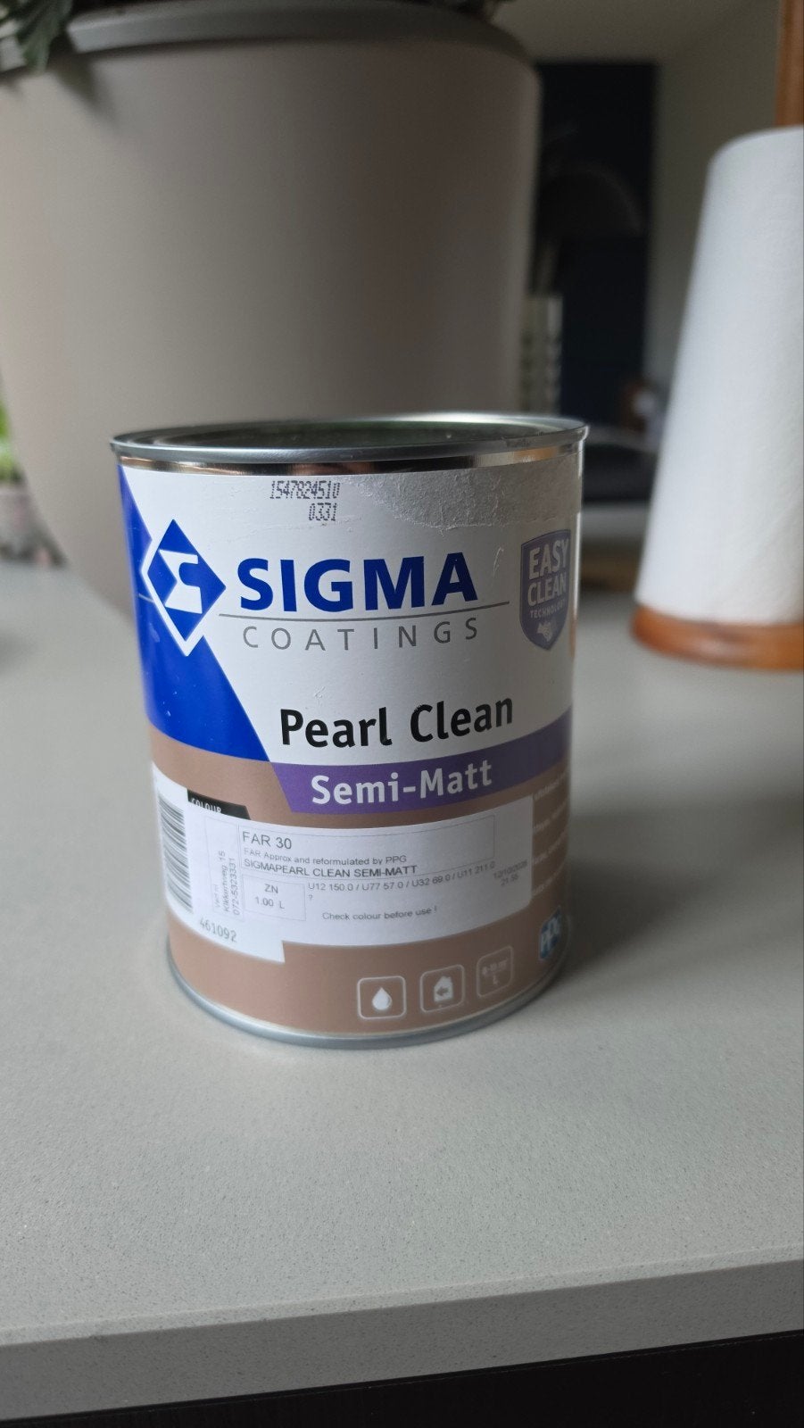 Sigma Pearl Clean Semi-Matt Hague Blue 30 - 1 liter, Blauw, Nieuw, Ophalen of Verzenden, Verf