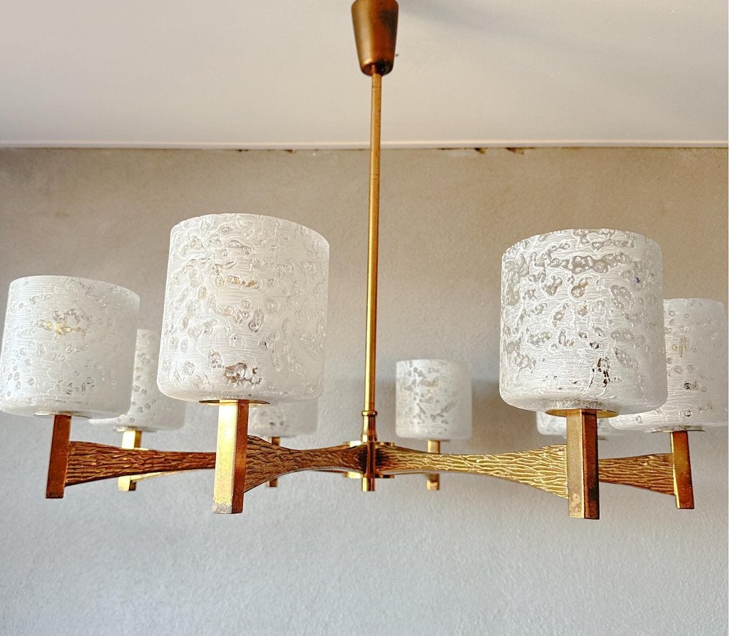 Vintage Esperia kroonluchter, Niet ingevuld, Gebruikt, Mid century, Niet ingevuld