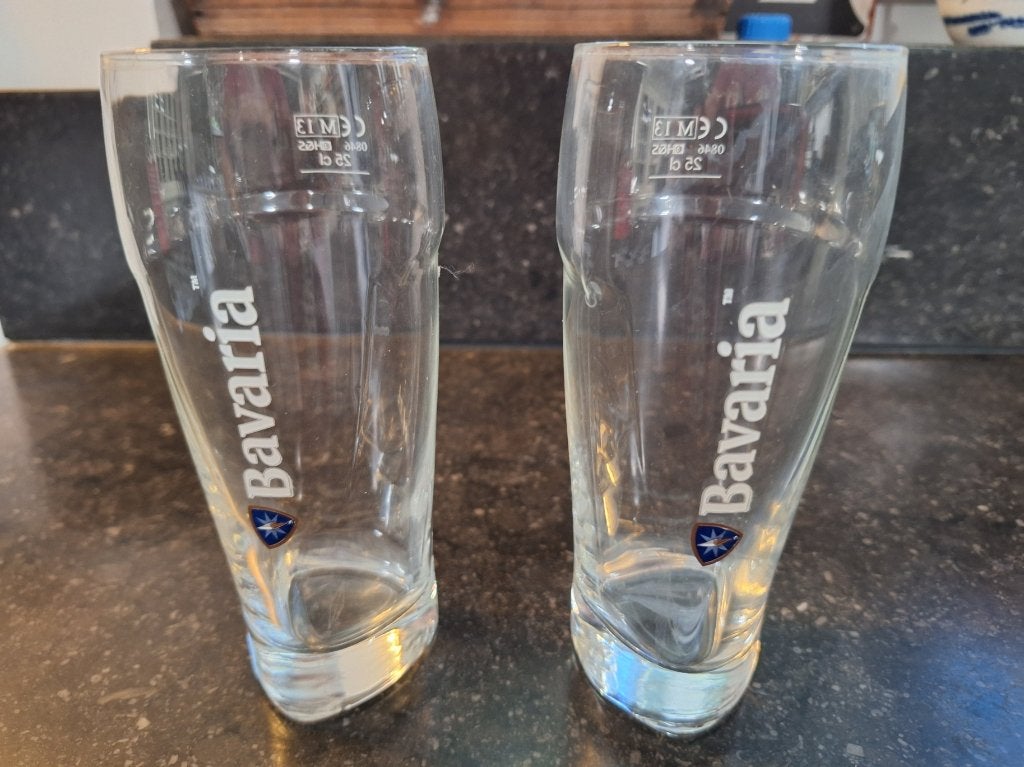 2 x Bavaria bier glas 25 cl, Verzamelen, Ophalen of Verzenden, Zo goed als nieuw, Glas of Glazen, Bavaria
