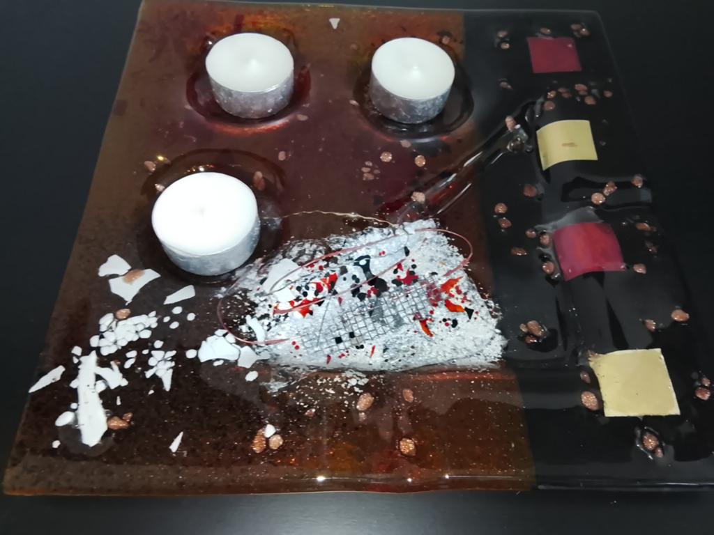 Unieke asbak met theelicht plek., Ophalen of Verzenden, Nieuw