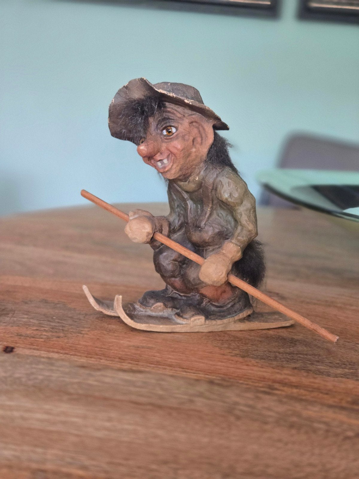 Vintage Noorse Fosse-trol NyForm-trol op ski's, Ophalen of Verzenden, Gebruikt