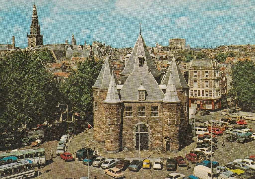 AMSTERDAM Waag Geldersekade Auto's Bussen, Verzenden, 1960 tot 1980, Ongelopen, Noord-Holland