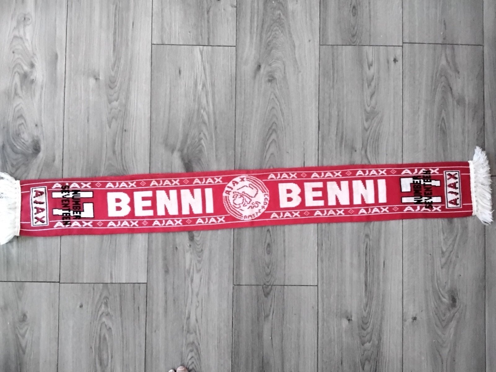 ajax sjaal Benni mccarthy, Ophalen of Verzenden, Zo goed als nieuw, Ajax, Vaantje of Sjaal