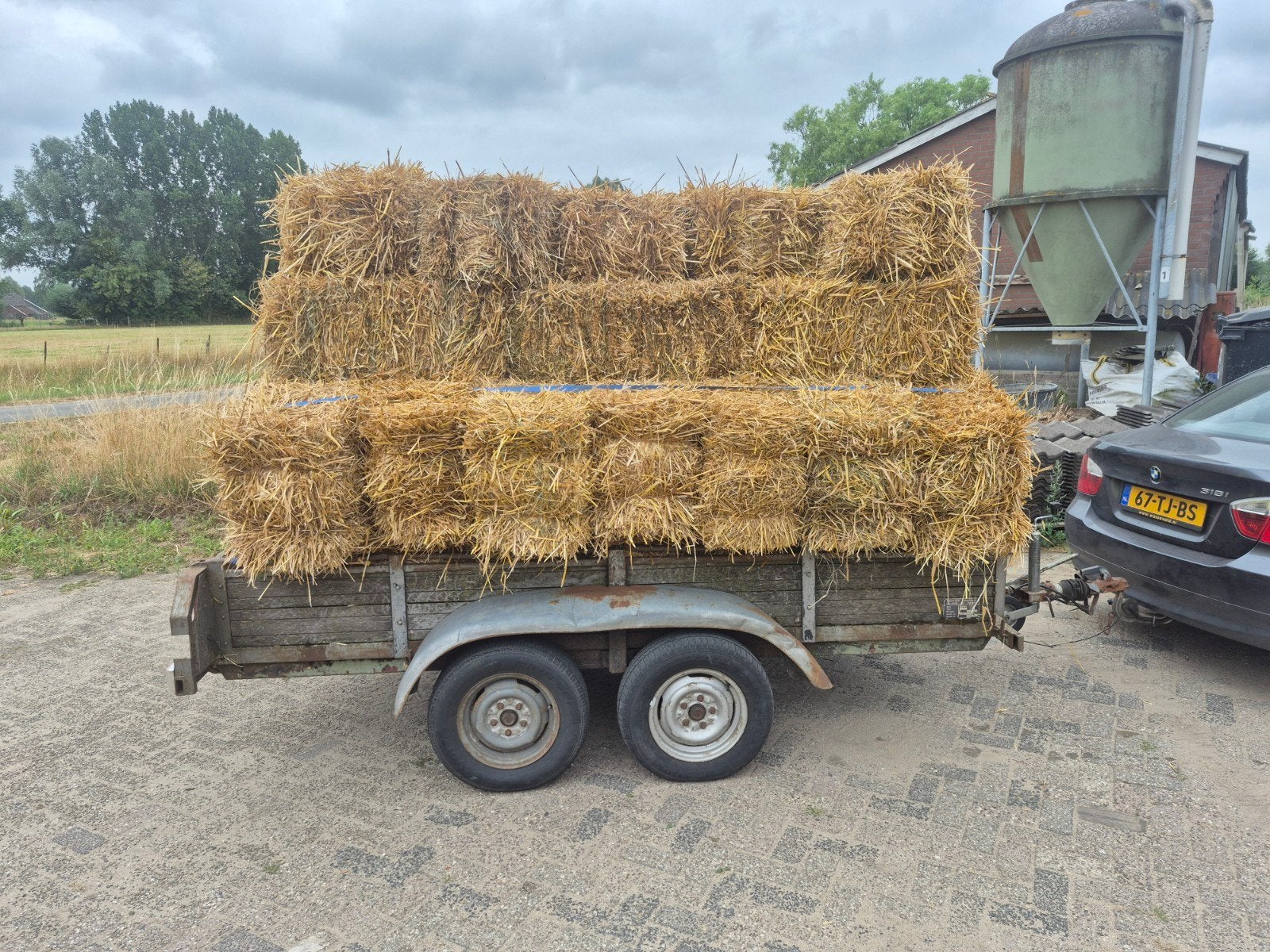 400 Ongespoten gerste strobalen, binnen opgeslagen, Ophalen of Verzenden