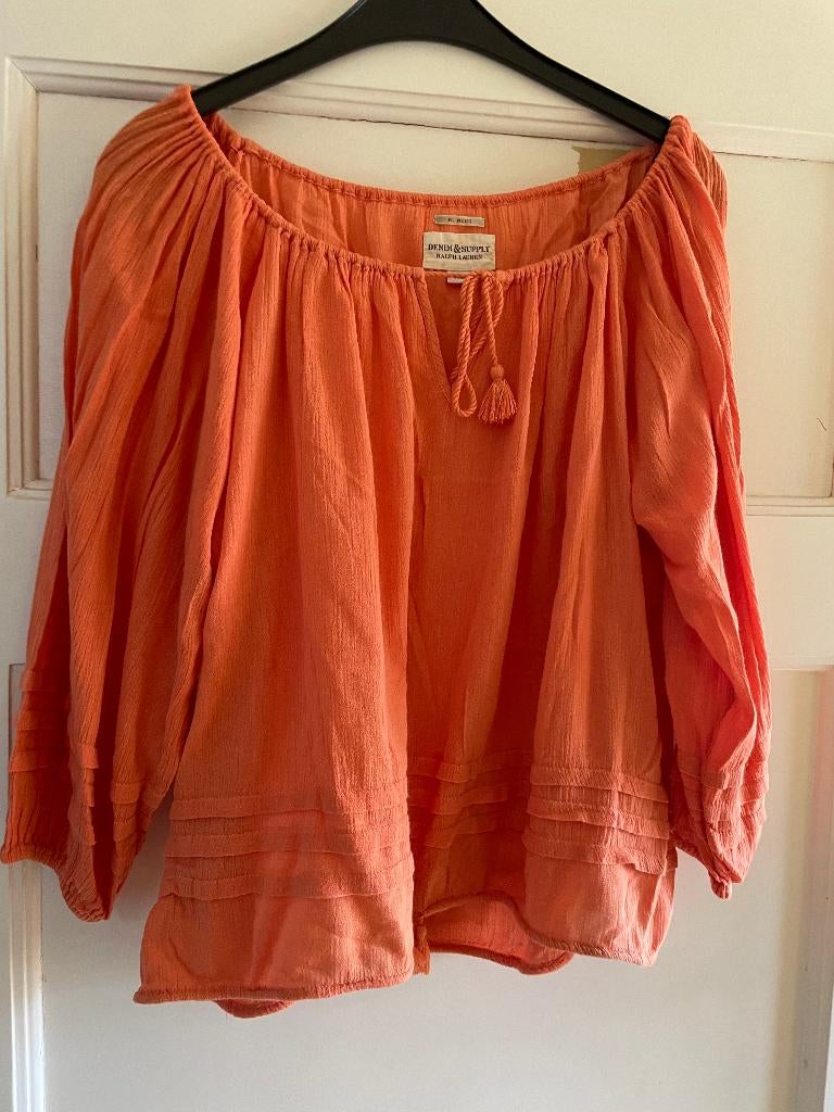 oranje blouse boho Denim& Supply Ralph Lauren mt XS++, Verzenden, Denim&Supply Ralph Lauren, Oranje, Maat 34 (XS) of kleiner