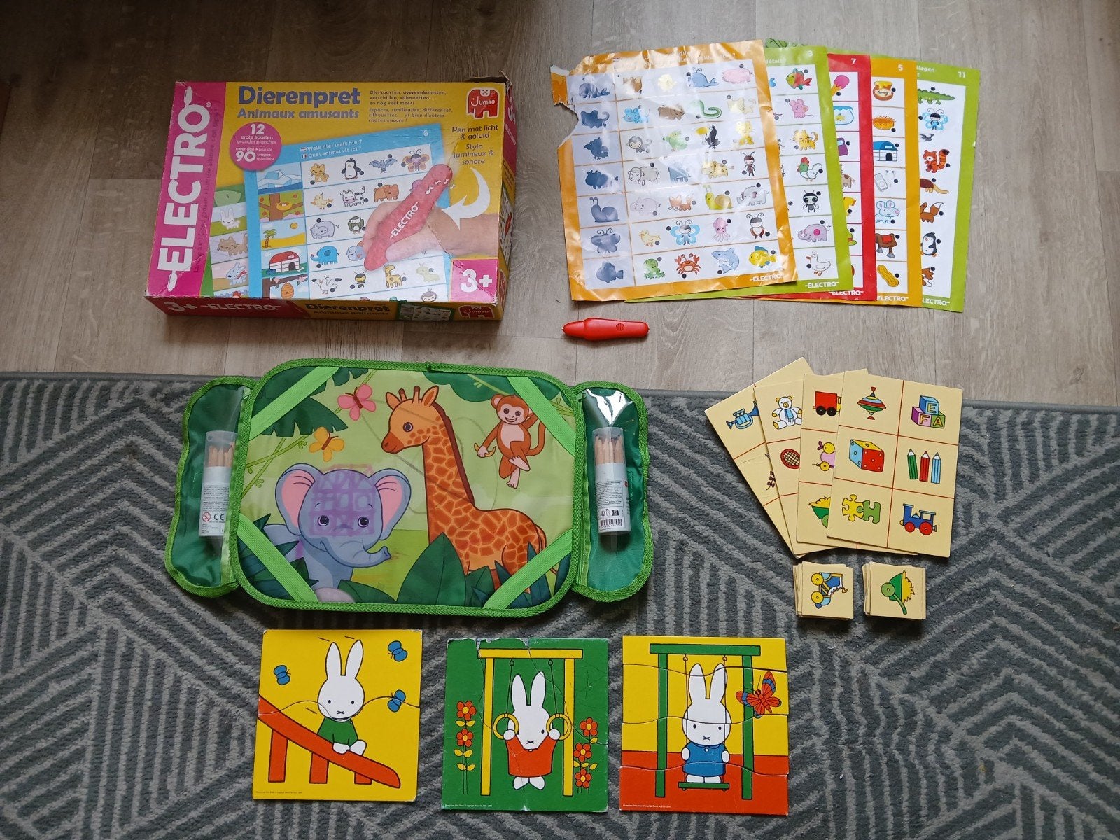 Electro Dierenpret, Lotto, Nijntje puzzels en tekenset, Ophalen, Gebruikt, Overige typen