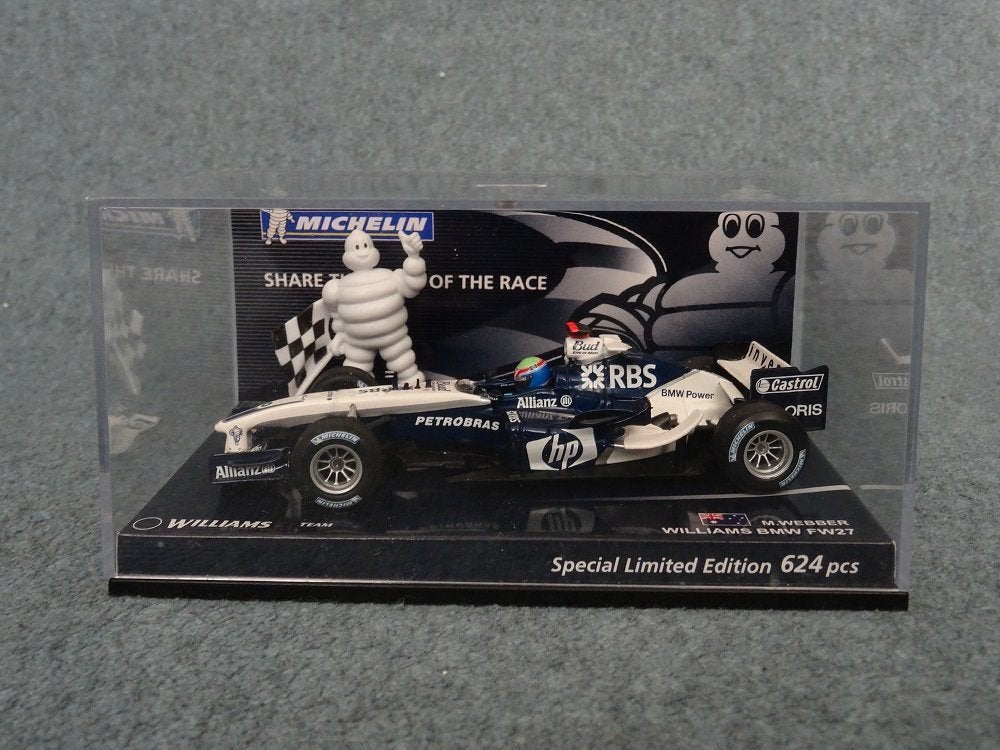 BMW Williams F1 FW27 M. Webber zeldzame MICHELIN uitgave OVP, Ophalen of Verzenden, Gebruikt, Auto, MiniChamps