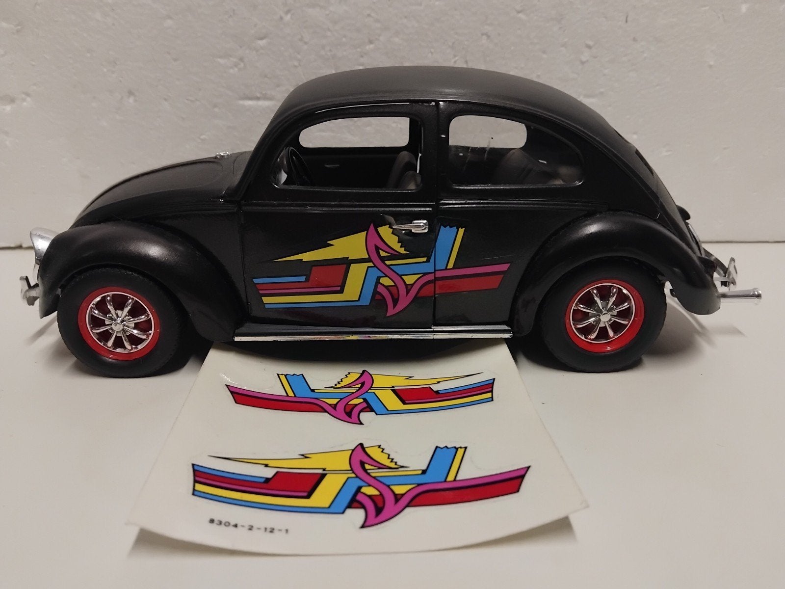 Volkswagen Kever 1949 Coccinelle Rat Look mat zwart 1:18 KRD, Ophalen of Verzenden, Zo goed als nieuw, Auto, Solido