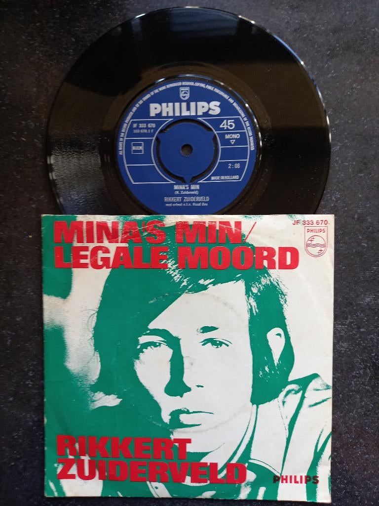 Rikkert Zuiderveld - Mina's Min 1967, Gebruikt, 7 inch, Single, Ophalen of Verzenden