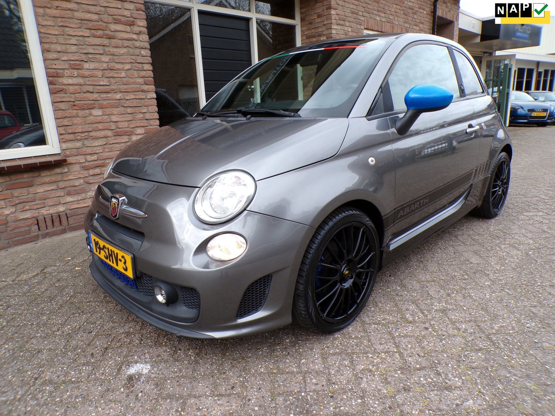 Fiat 500 0.9 TwinAir Abbarth Uitgevoerd, Auto's, Voorwielaandrijving, 86 pk, Gebruikt, Leder en Stof