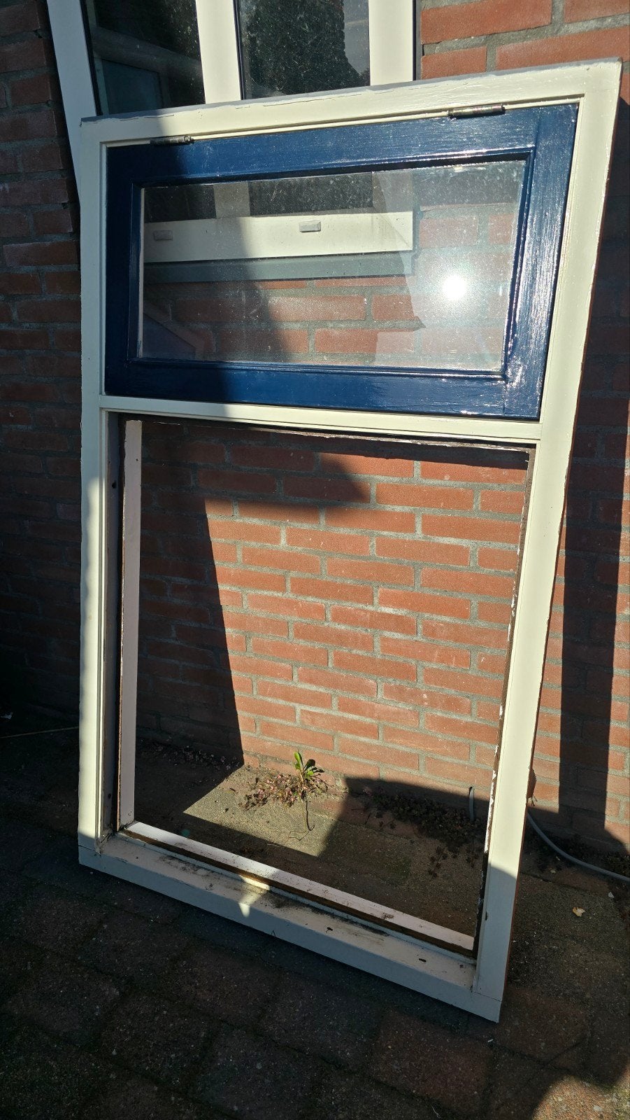 Hardhouten kozijn met uitzetraam, Gebruikt, Raamkozijn, 150 tot 225 cm, Hout