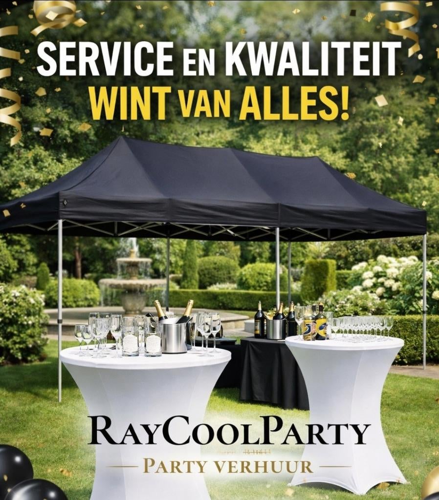 TENT 3X6 TE HUUR INCLUSIEF ZIJWANDEN EN OP/AFBOUW €70,=, Ophalen of Verzenden, Zo goed als nieuw