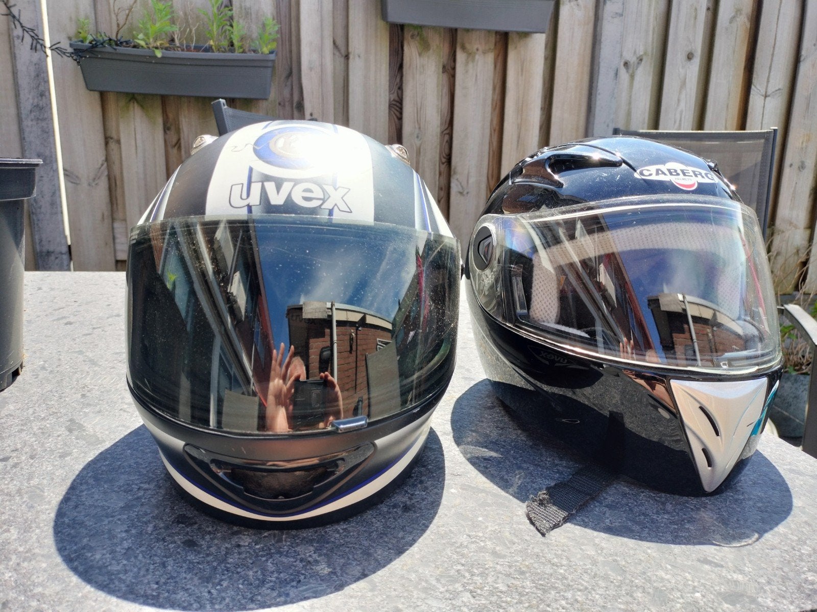 Caberg en Uvex helmen, maat S (55-56), Motoren, Kleding | Motorhelmen, Ophalen of Verzenden, Integraalhelm, S, Caberg