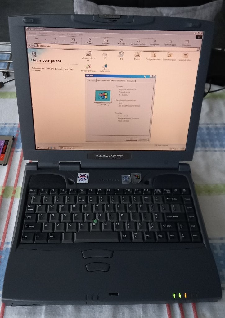 Toshiba satellite 4070CDT (366 MHz, 20GB HDD, 192MB RAM), Ophalen of Verzenden, Toshiba