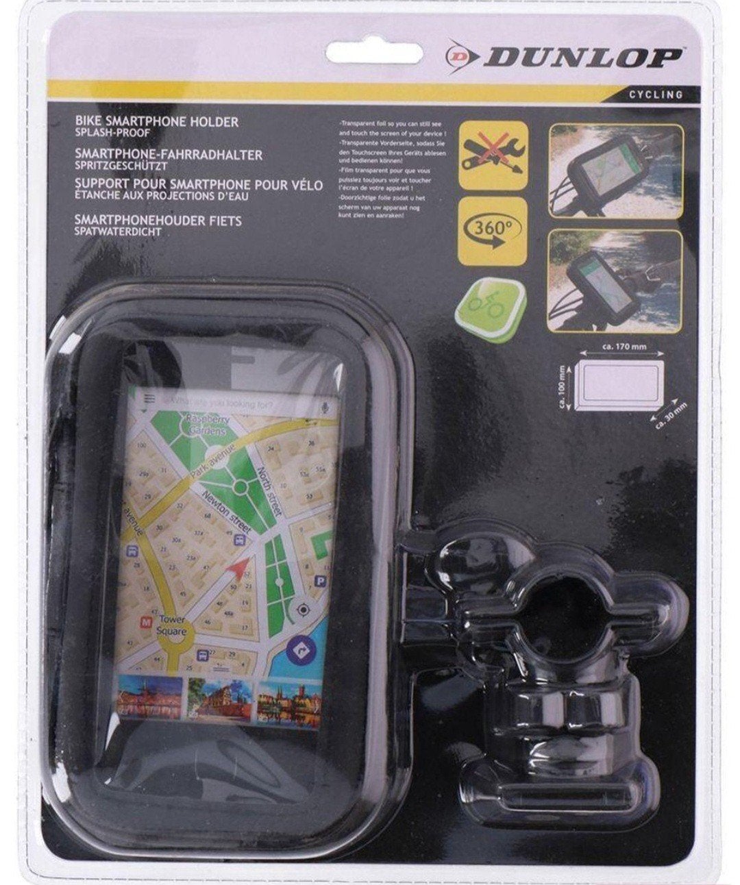 Dunlop Telefoonhouder fiets/Waterdicht/ Universeel/Diaaibaar, Ophalen, Nieuw, Dunlop