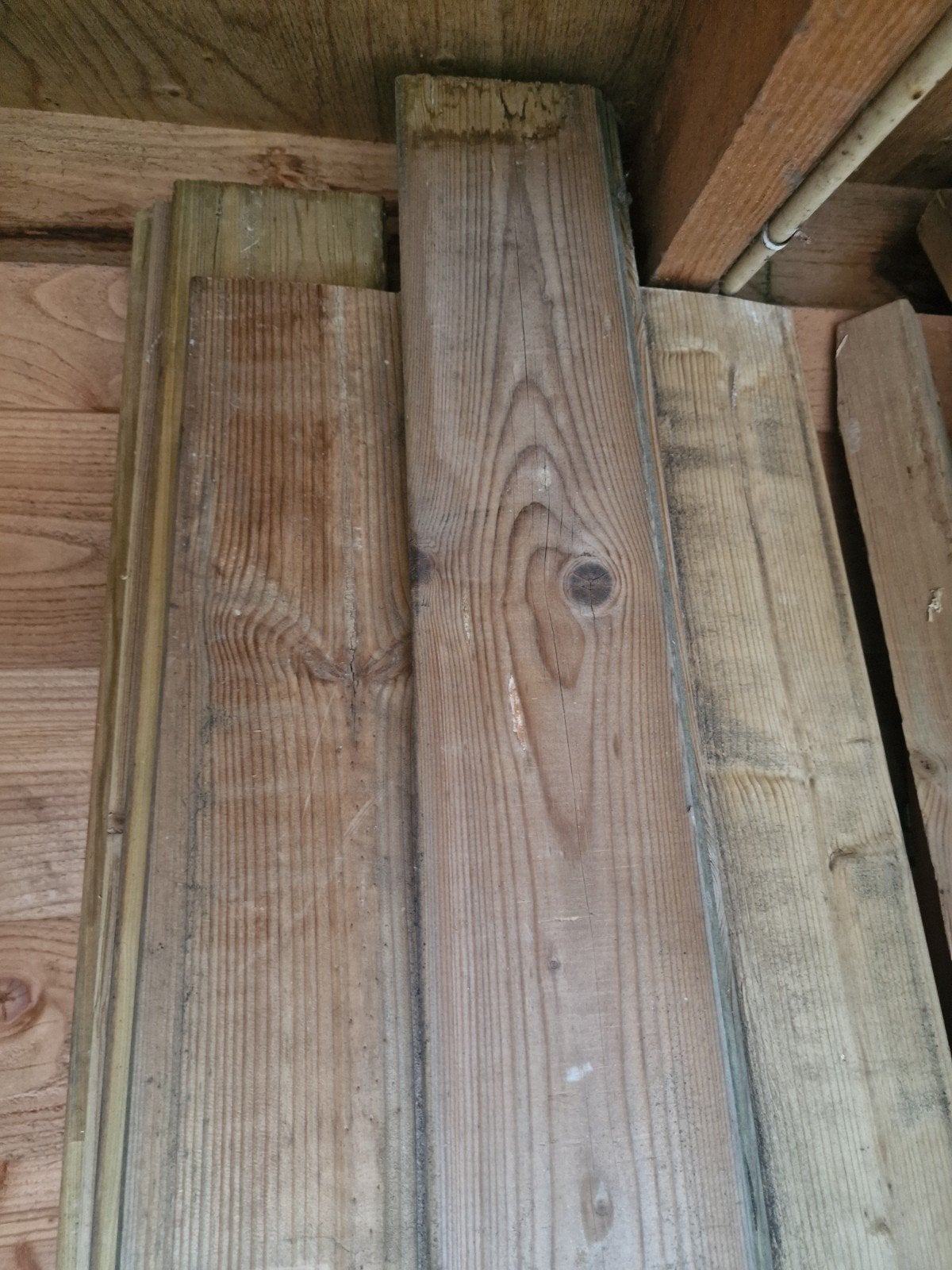 Schuttingplanken 15 stuks, Tuin en Terras, Ophalen, Gebruikt, 180 tot 250 cm, Planken