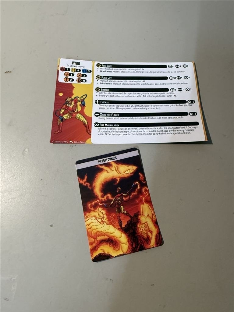 Marvel Crisis Protocol: Pyro painted, Hobby en Vrije tijd, Ophalen of Verzenden, Zo goed als nieuw