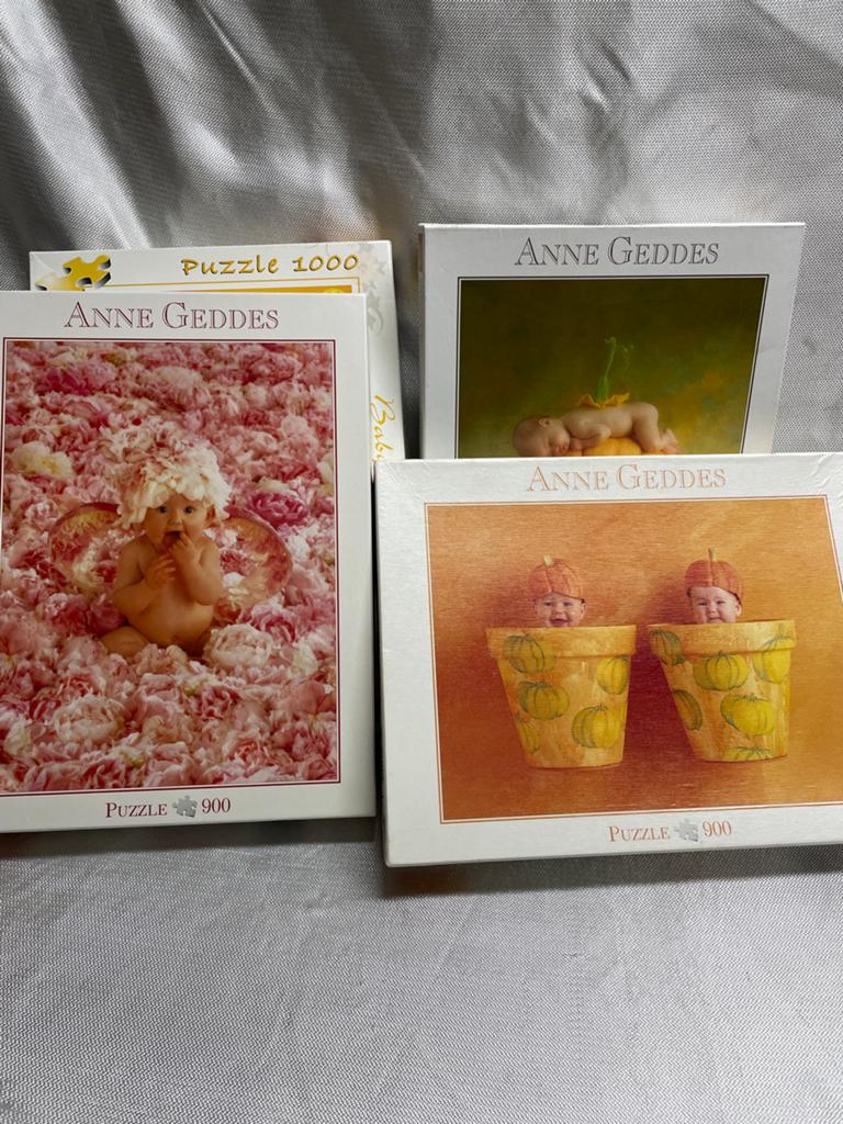 Anne Geddes Puzzels - 3x 900 stukjes, 1x 1000 stukjes, Hobby en Vrije tijd, Denksport en Puzzels, Ophalen, 500 t/m 1500 stukjes