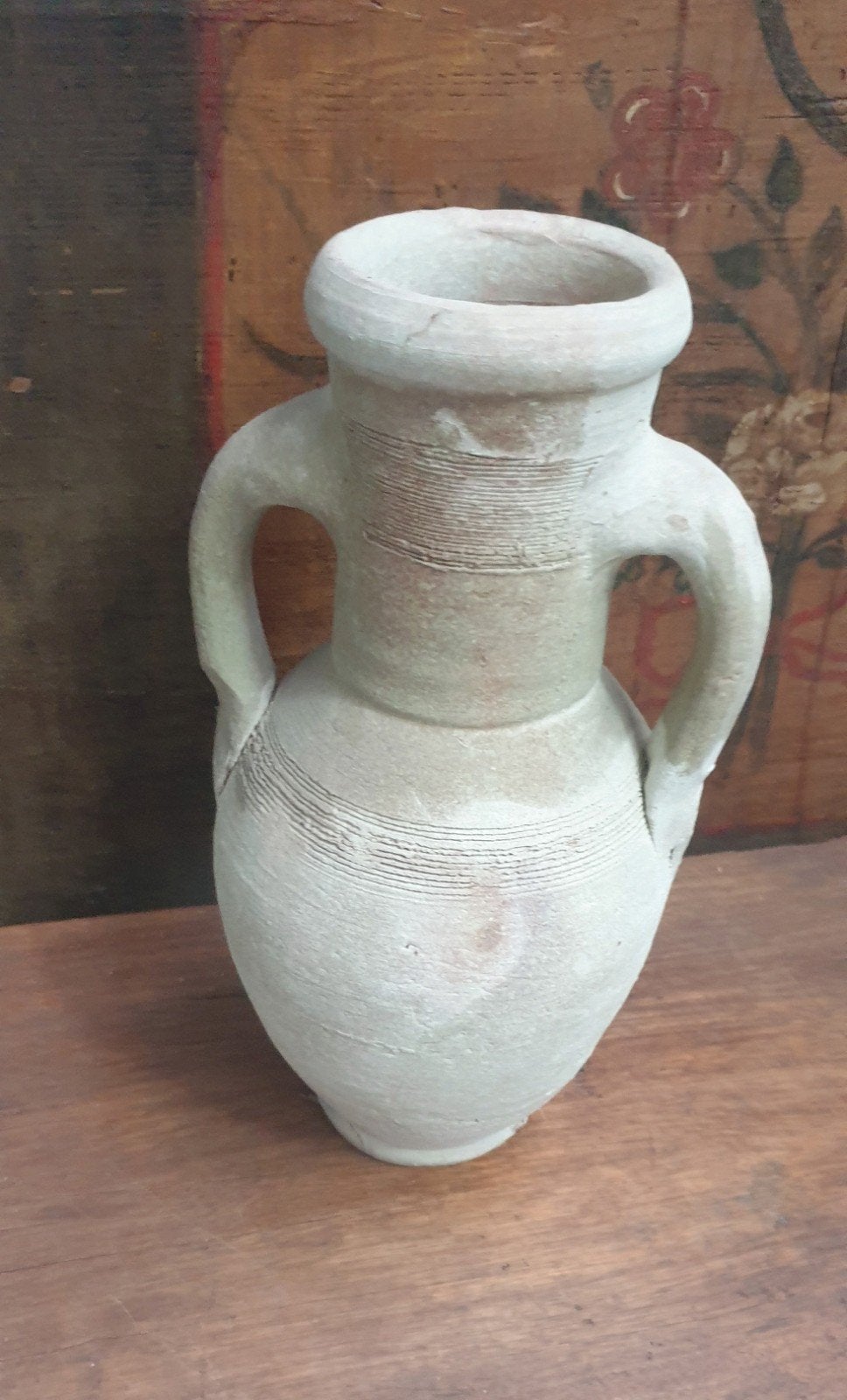 terracotta kruik, h 28 cm, Tuin en Terras, Rond, Ophalen of Verzenden, Zo goed als nieuw, Tuin