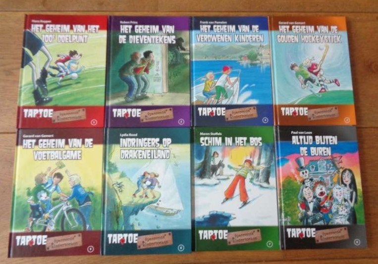 8 Taptoe spannende kinderboeken complete set deel 1 t/m 8, Ophalen of Verzenden, Zo goed als nieuw, Diverse auteurs, Fictie algemeen