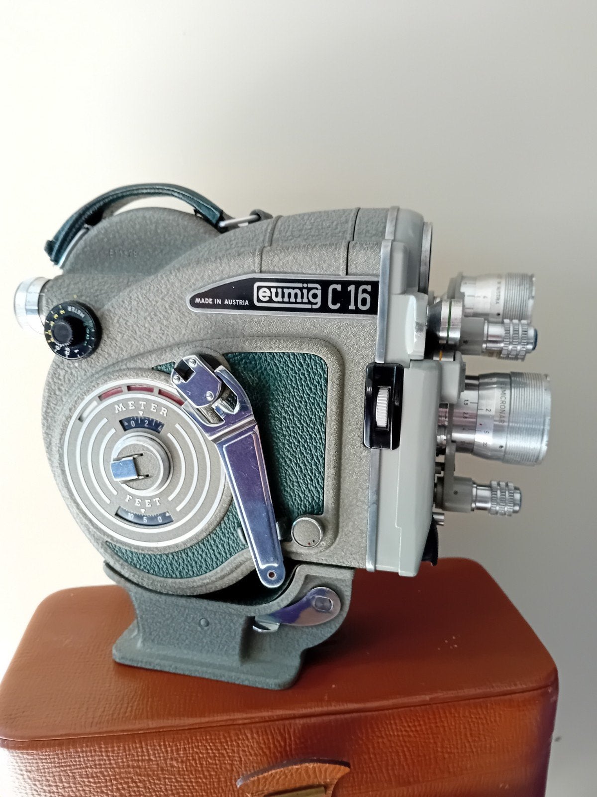 Vintage Eumig C16 filmcamera met koffer en handleiding, Ophalen of Verzenden