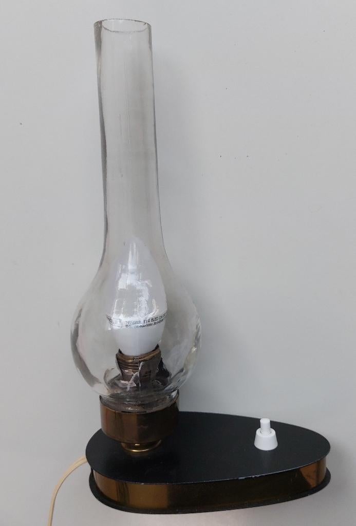Nachtlampje met handgeblazen glas, Ophalen of Verzenden, Zo goed als nieuw, Glas