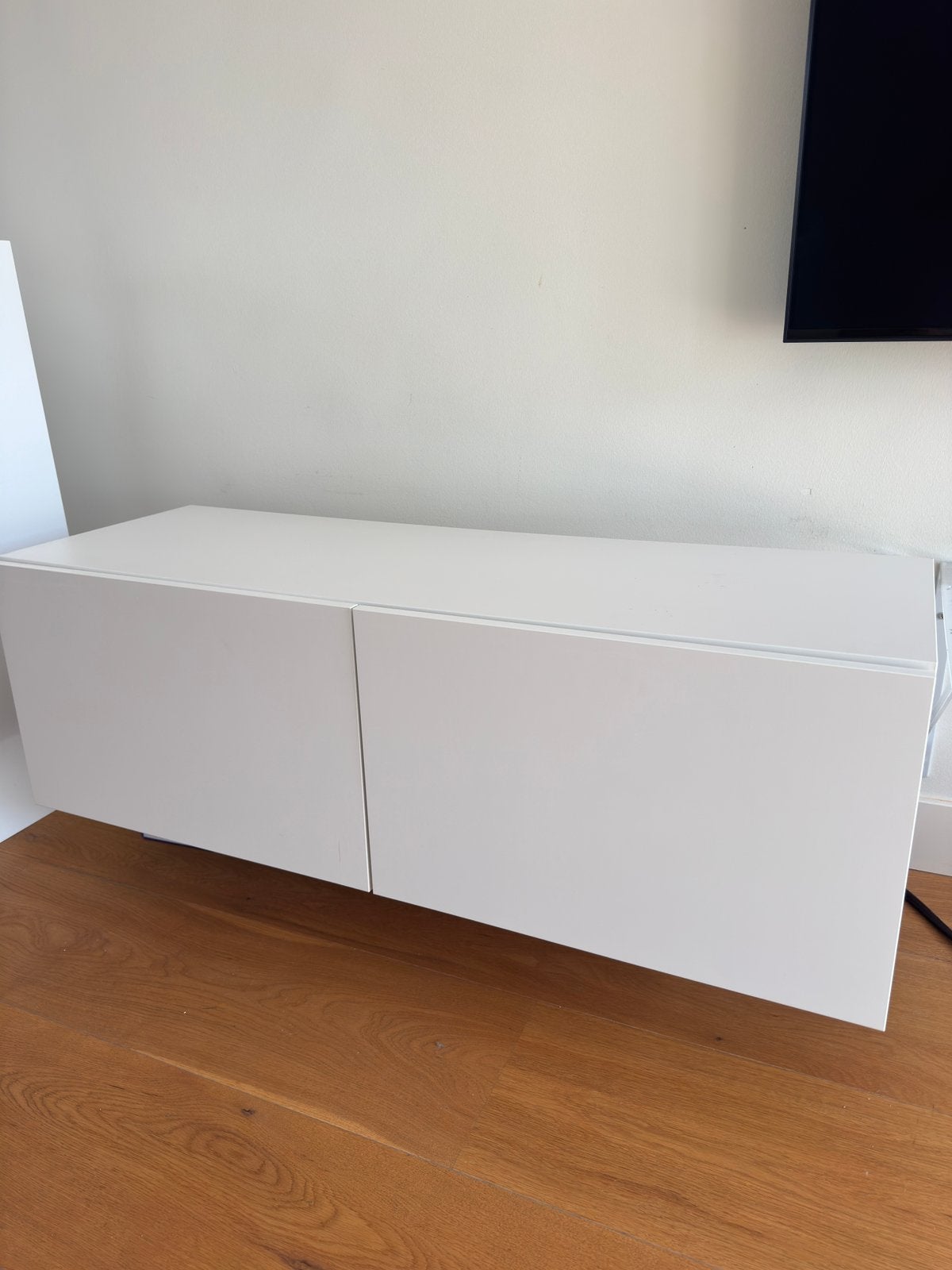 IKEA Besta kast — 2 vakken — wit — incl. 2 deurtjes, Ophalen, Gebruikt, 100 tot 150 cm, Minder dan 100 cm
