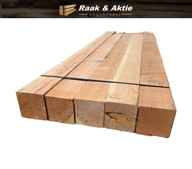 5 Douglas palen 15x15 cm fijnbezaagd / 2.30 m lang nr: TB18, Ophalen, Nieuw, 180 tot 250 cm, Palen