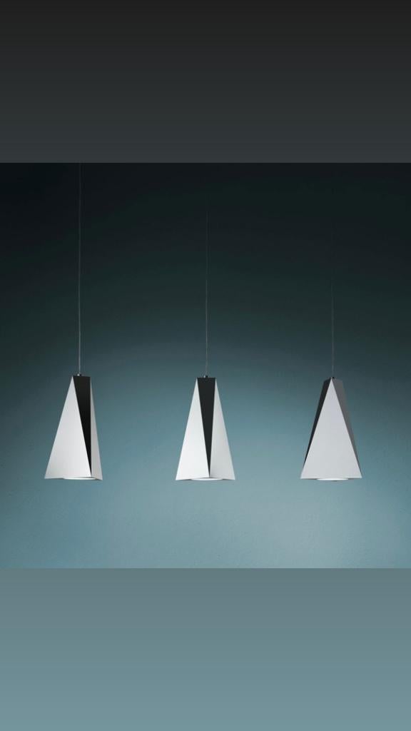 Italiaans design Fontana Arte hanglamp door Marco Acerbis, Huis en Inrichting, Lampen | Hanglampen, Gebruikt, 50 tot 75 cm, Overige materialen