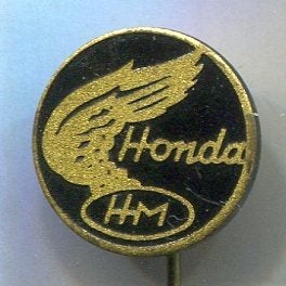 Honda motors zwart email op koper speldje ( G_027), Verzenden, Zo goed als nieuw, Transport, Speldje of Pin