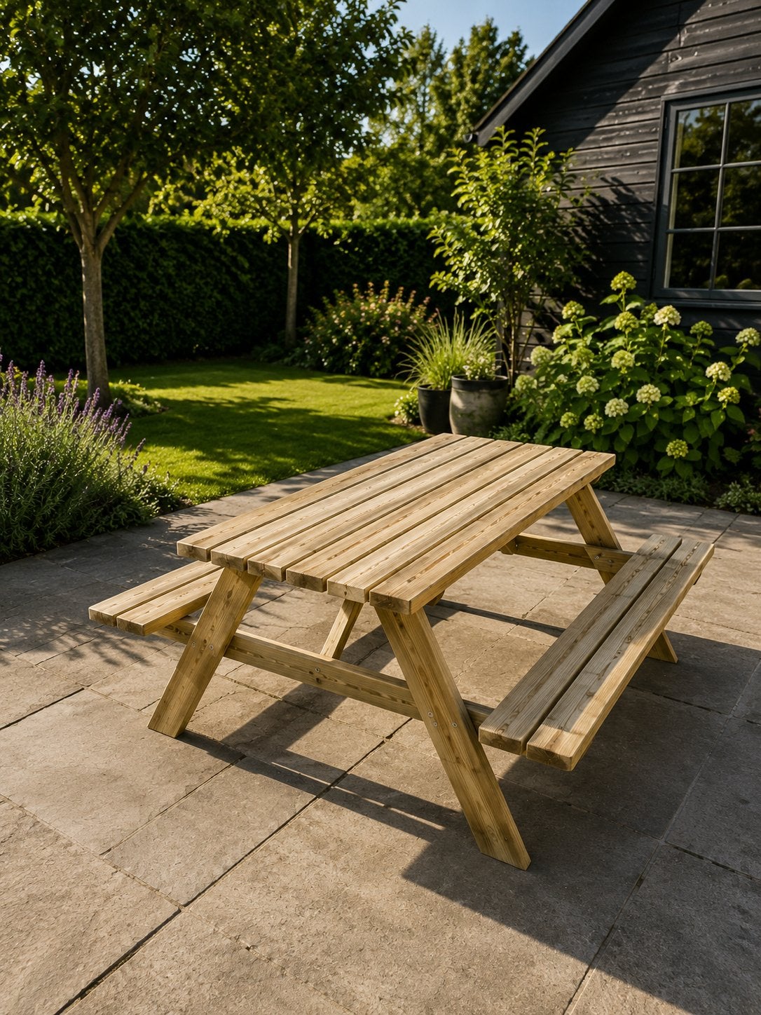 Robuuste picknicktafel 180 cm - FSC grenenhout