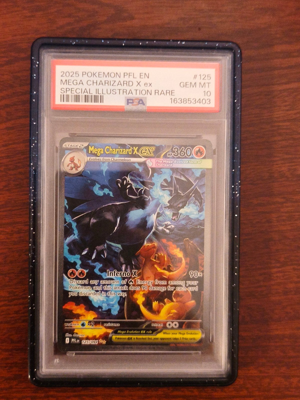 Mega Charizard X EX 125 PSA 10 GEM MT Pokémon Kaart, Ophalen of Verzenden, Nieuw, Losse kaart, Foil