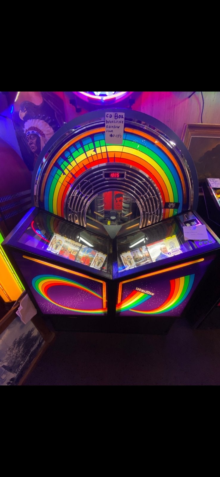 Wurlitzer Rainbow 100 CD Jukebox - Nieuwstaat, Verzamelen, Ophalen, Zo goed als nieuw, 1970 tot heden, Wurlitzer