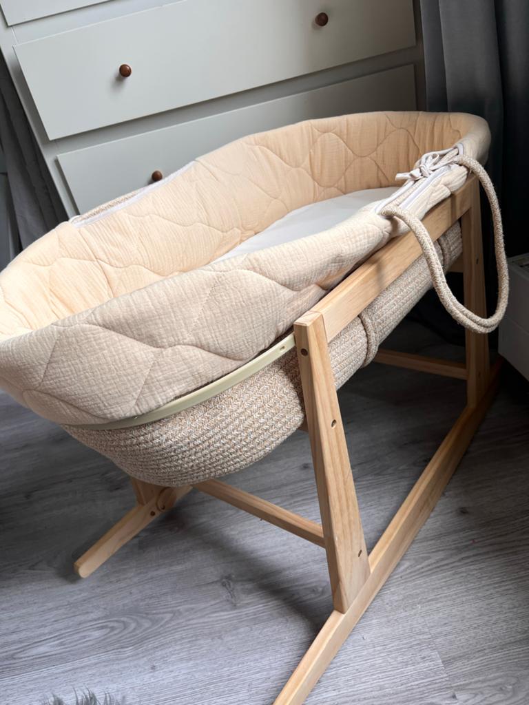 Mozes wieg met schommel standaardset - Natuurlijk & Draagbaa, Kinderen en Baby's, Babywiegjes en Ledikanten, Ophalen of Verzenden
