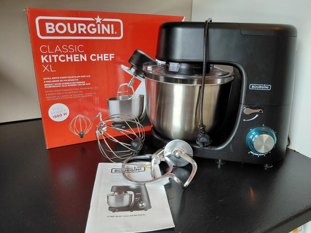 Bourgini Keukenmachine XL, Witgoed en Apparatuur, Keukenmixers, 4 liter of meer, 3 snelheden of meer, Ophalen of Verzenden, Zo goed als nieuw