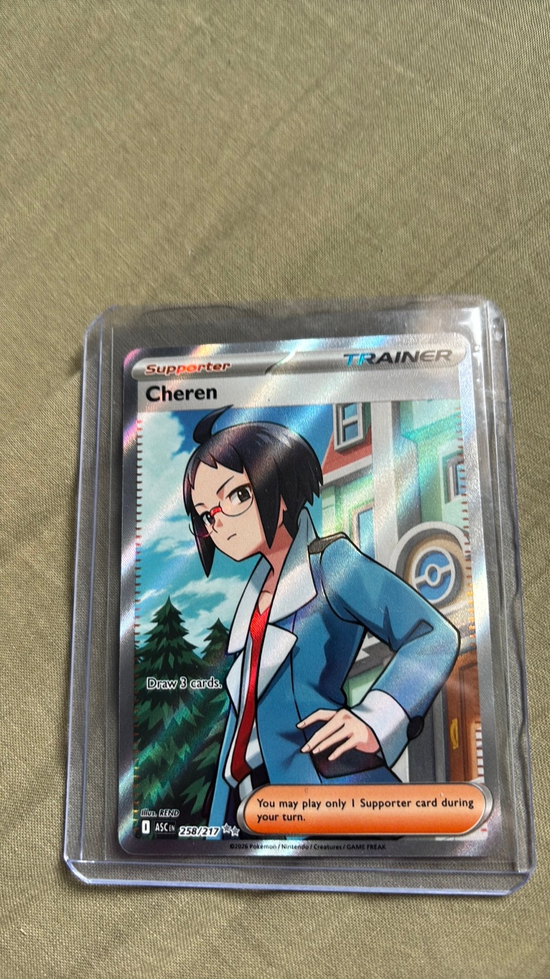 Cheren trainer kaart 258, Ophalen of Verzenden, Zo goed als nieuw, Plaatje