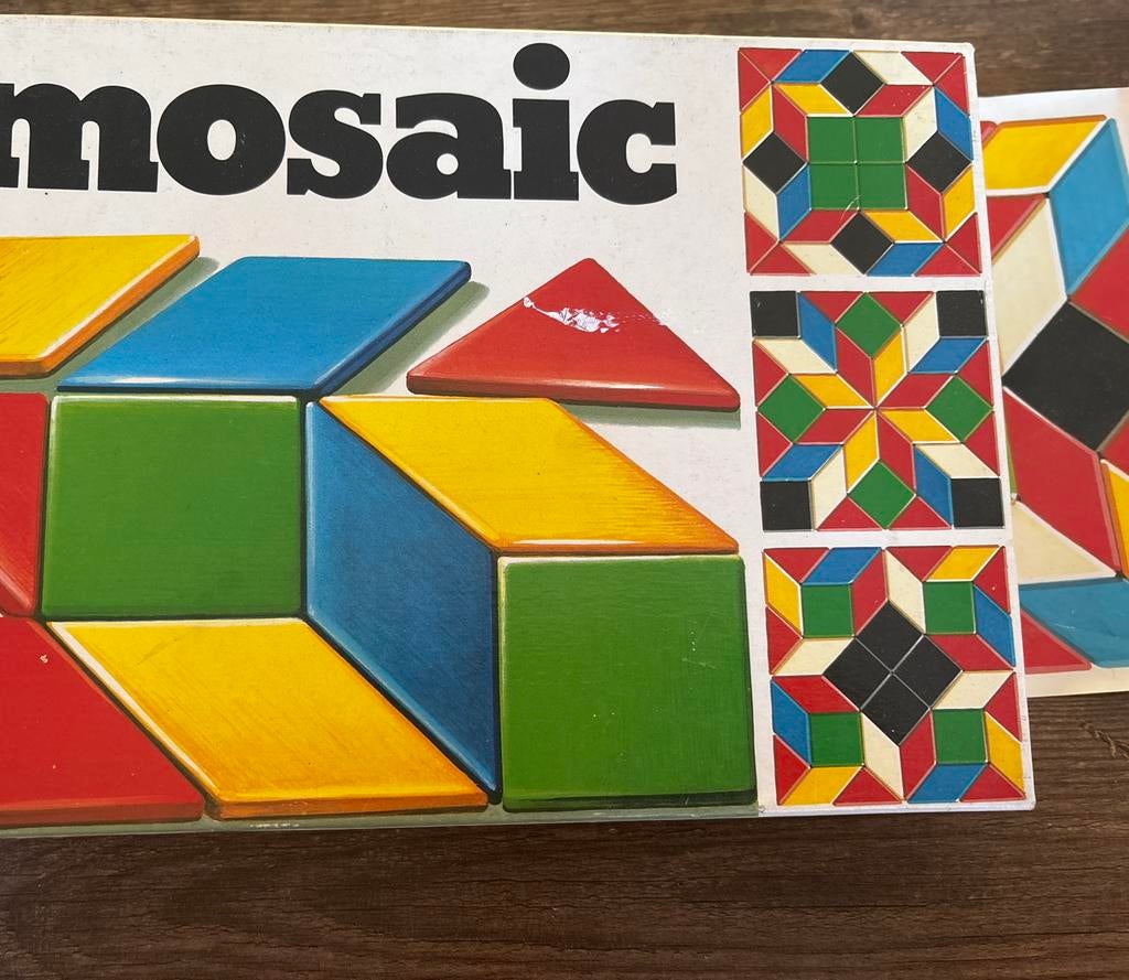 Vintage Houten Mozaïek Spel - Kleurrijk en Educatief, Ophalen of Verzenden, Gebruikt, Knutselen